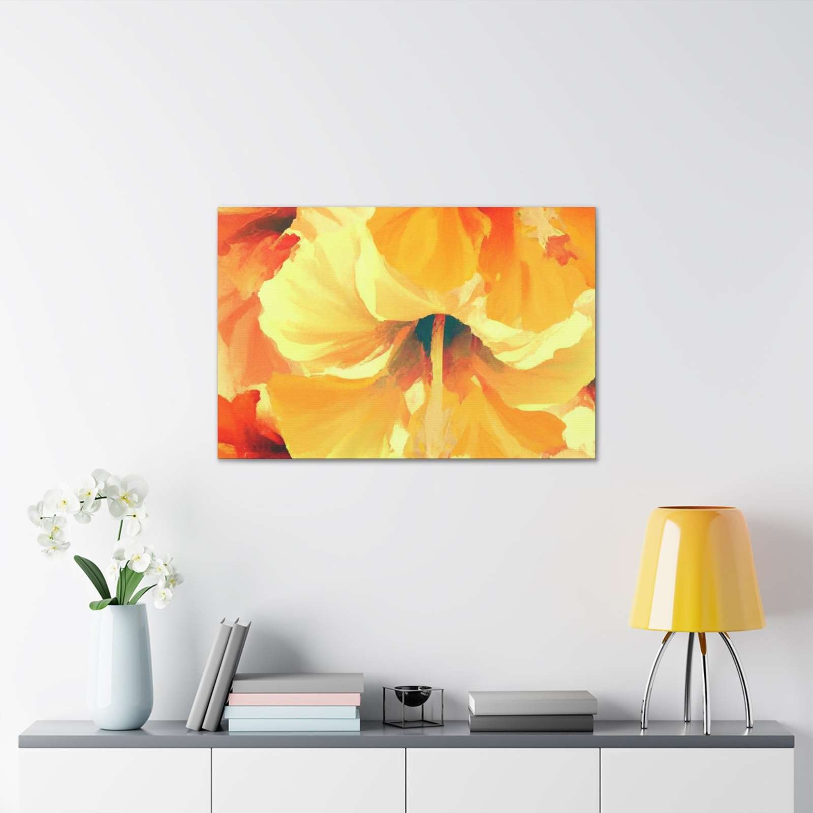 Rainbow Flame Hibiscus- Canvas