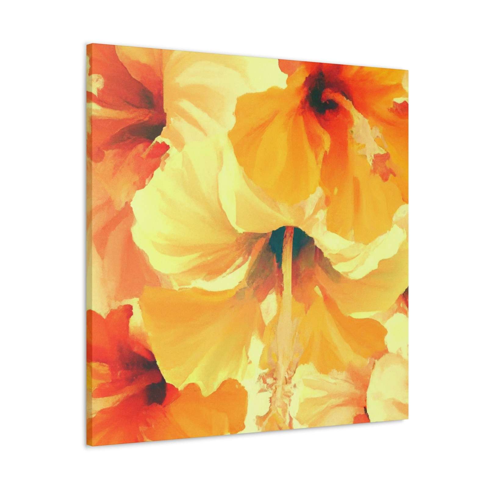 Rainbow Flame Hibiscus- Canvas