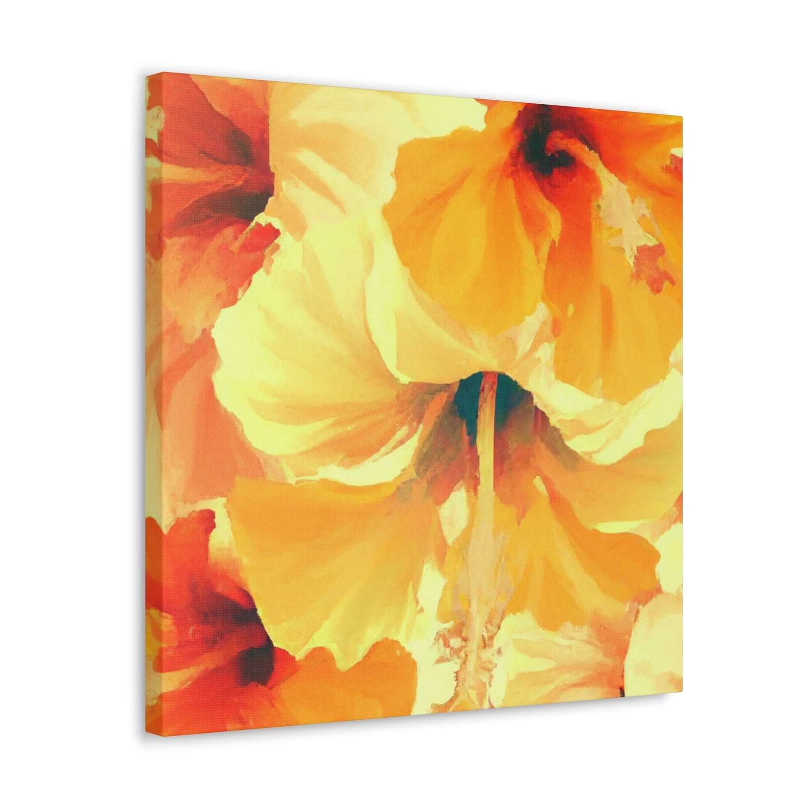 Rainbow Flame Hibiscus- Canvas