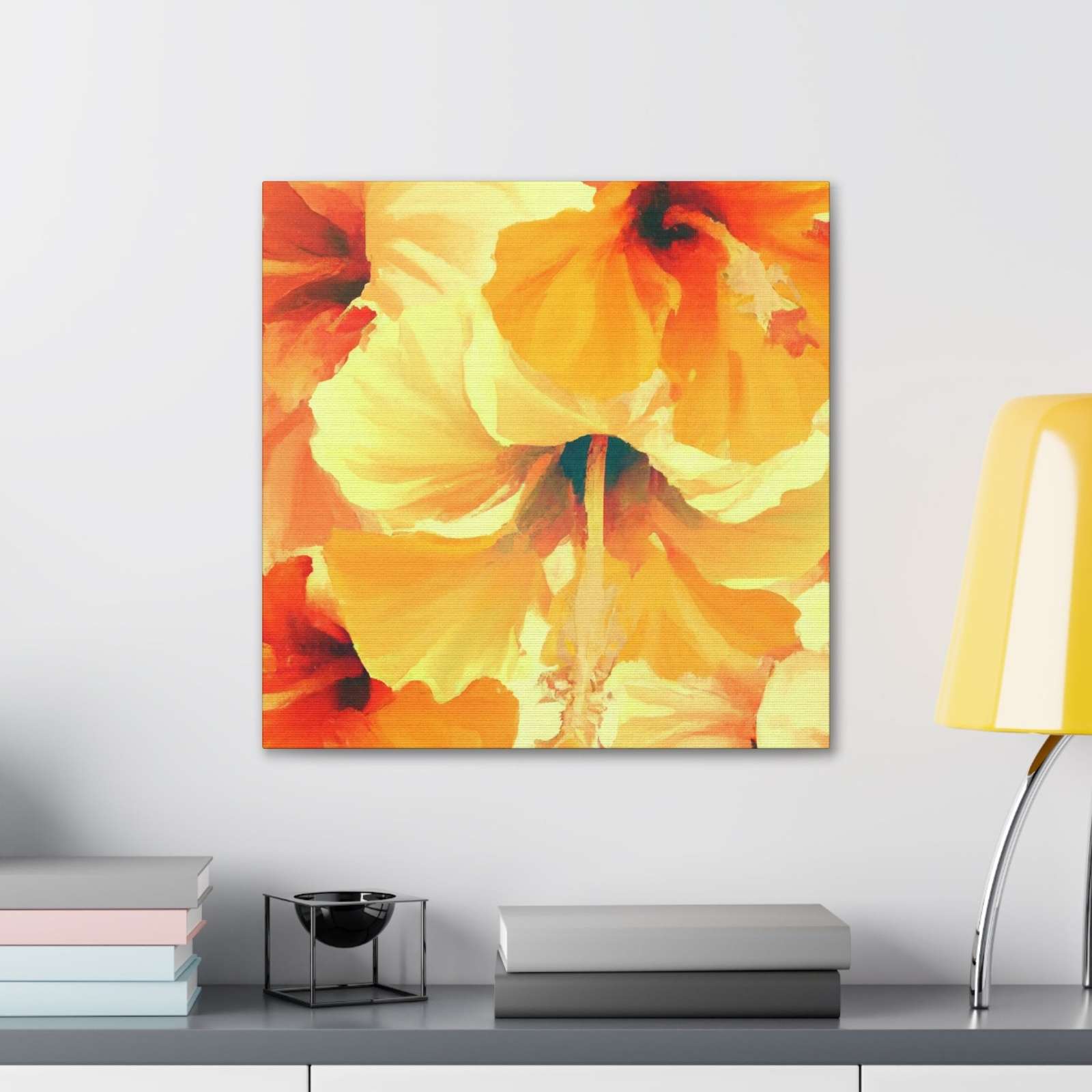 Rainbow Flame Hibiscus- Canvas