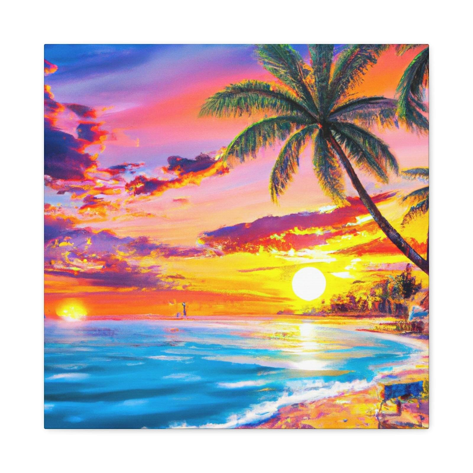 Sunset Serenity: A Beach Art Collection